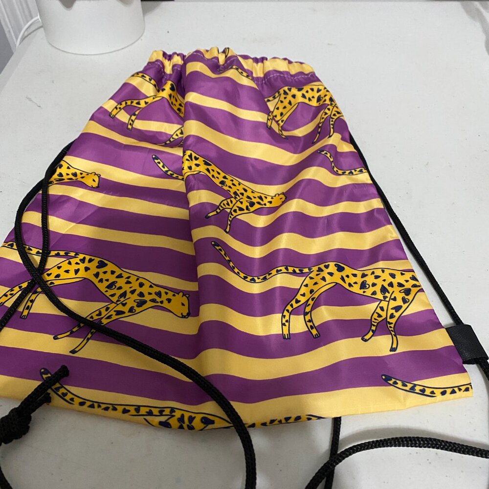 Small Drawstring, Backpack Bags, Cheetah Prints. - image 2